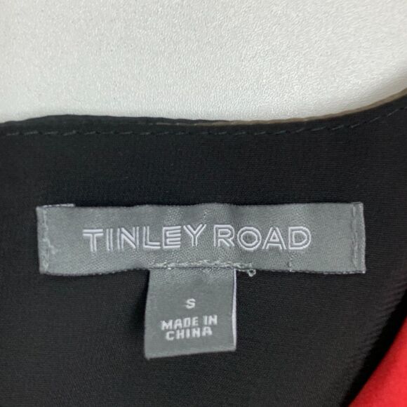 Tinley Road Stripe Shift Dress Womens S Small Puff Sleeves Keyhole Back Scoop - Picture 11 of 16